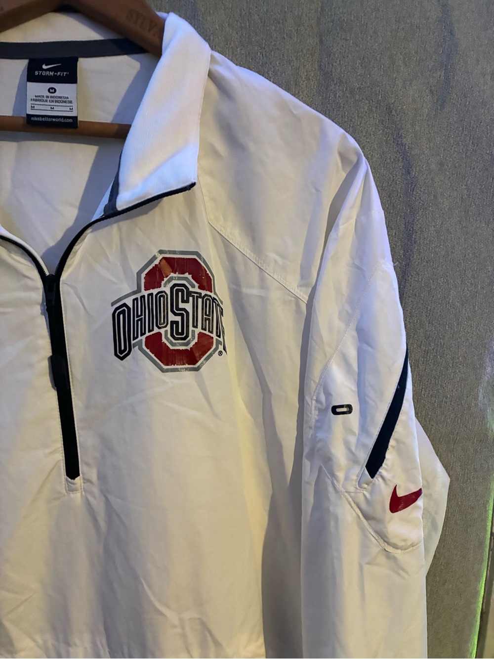 Ohio State Buckeye Nike Pullover Windbreaker Jacket size M - Picture 2 of 9